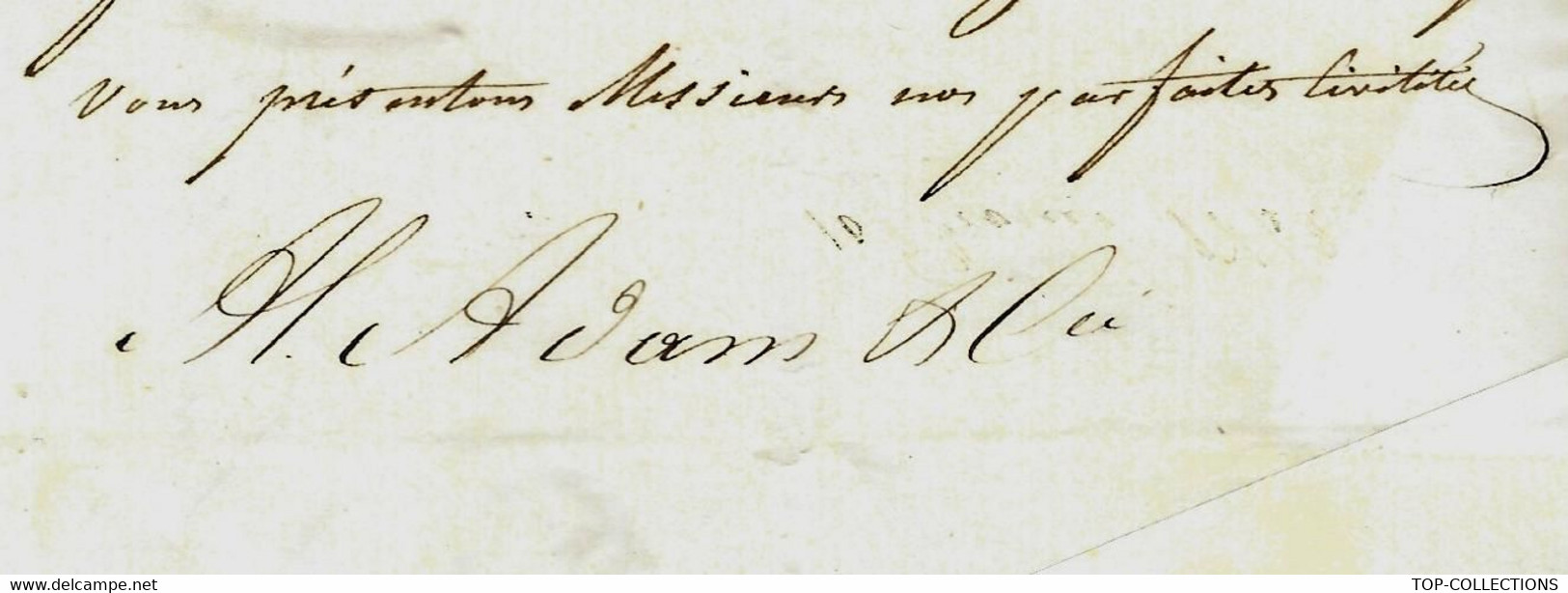 1842 JUDAICA FOULD OPPENHEIM à Paris LETTRE BANQUE BANQUIERS ADAM BOULOGNE BANQUE AYANT FAIT  FAILLITE - Autres & Non Classés