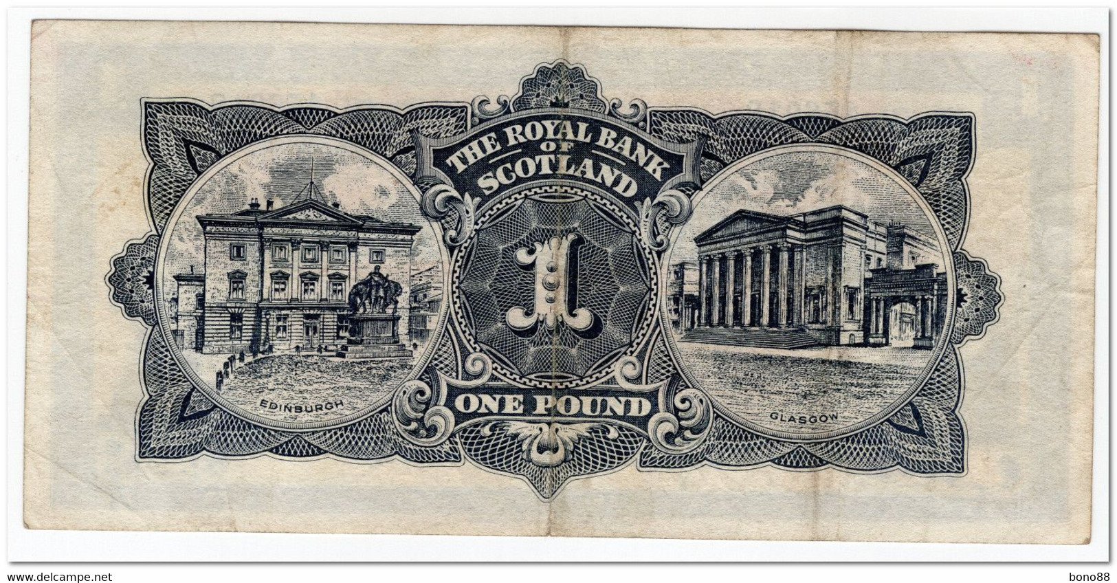 THE ROYAL BANK OF SCOTLAND,1 POUND,1967,P.325b,VF-XF - 5 Pounds