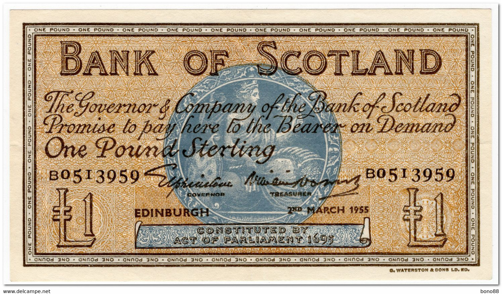 SCOTLAND,1 POUND,1955,P.100a,XF - 1 Pound