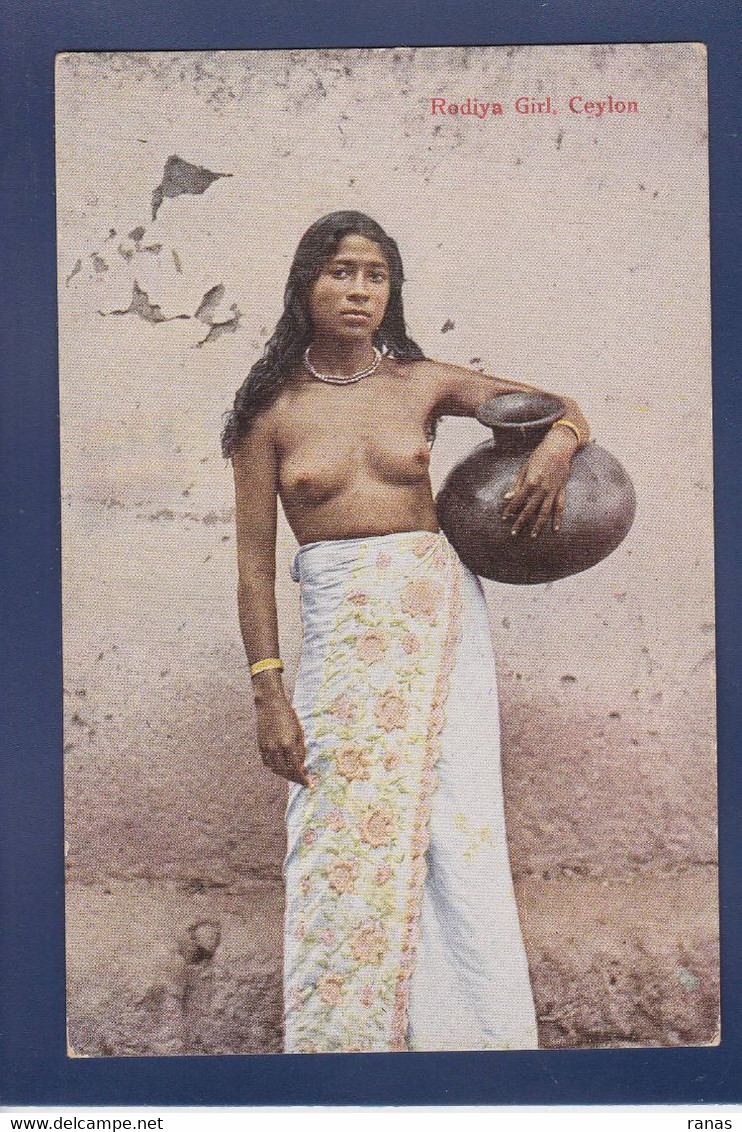 CPA Nu Féminin Ceylon Colombo Ethnic Femme Nue Woman Nude Non Circulé - Sri Lanka (Ceylon)