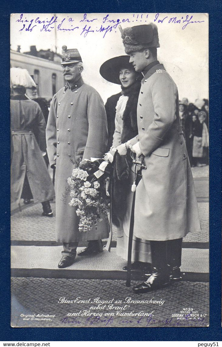 Le Prince Ernest Auguste à Braunschweig Avec Son épouse Victoria-Louise Et Le Duc De Cumberland. 1913 - Königshäuser