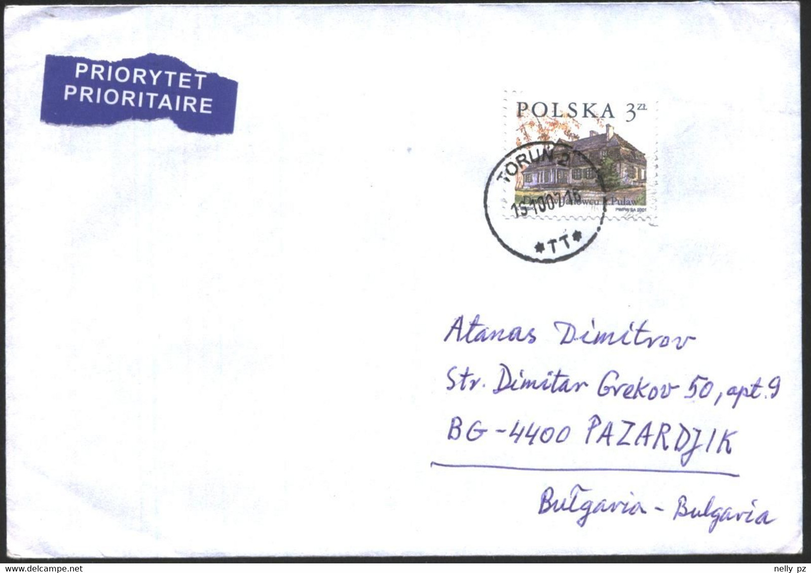 Mailed Cover With Stamp Architecture 2001 From Poland - Brieven En Documenten