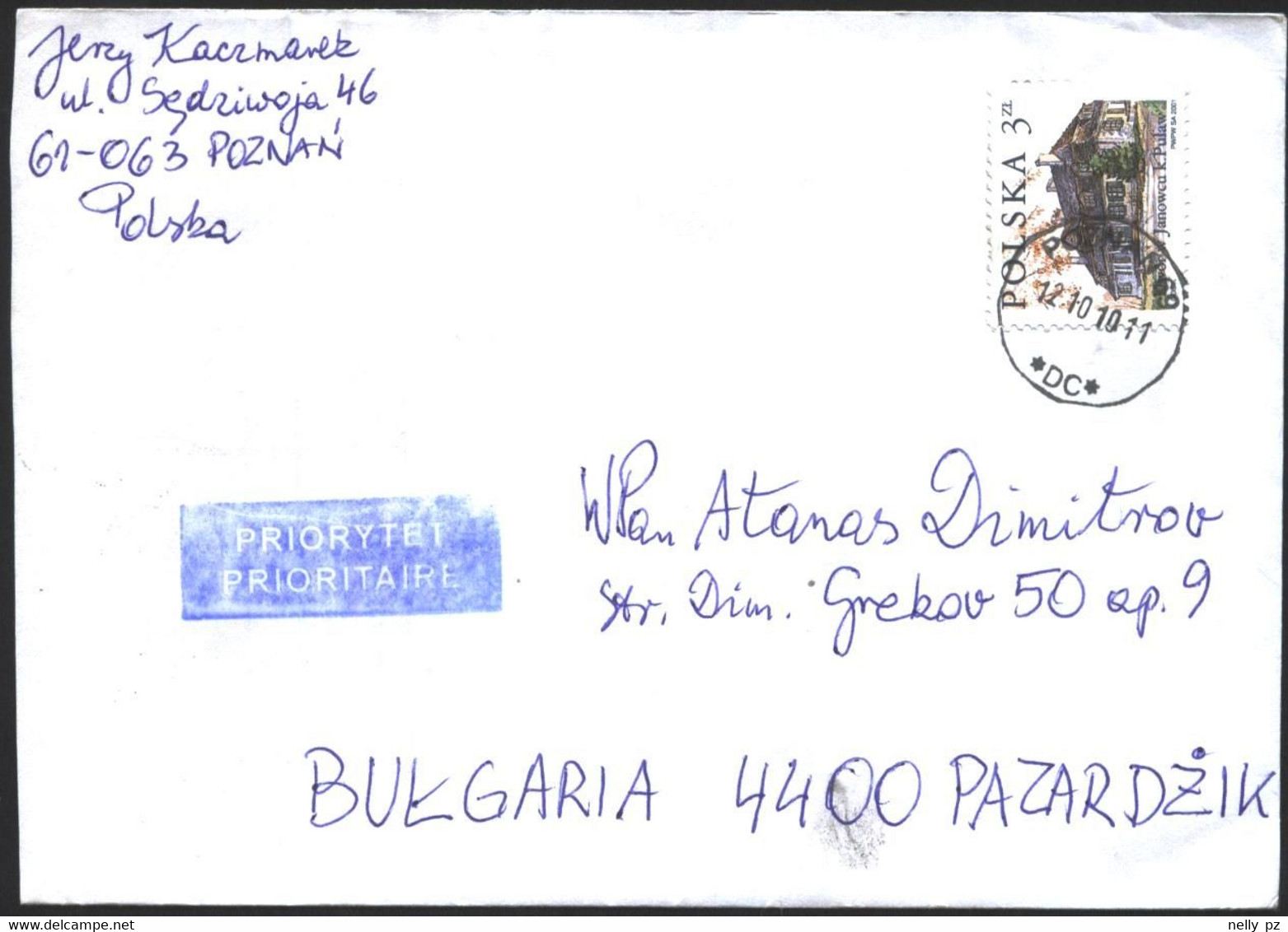 Mailed Cover With Stamp Architecture 2001 From Poland - Storia Postale