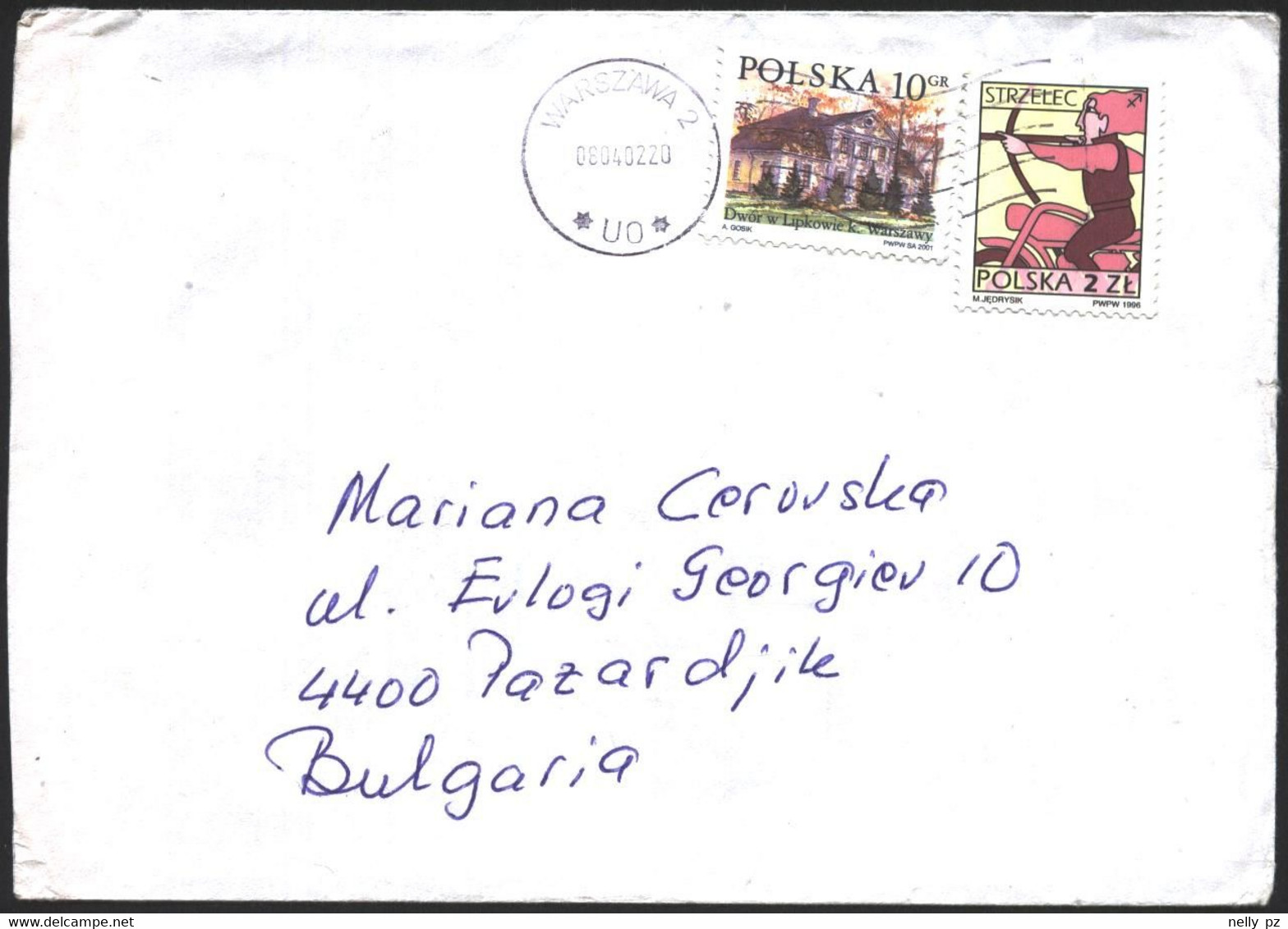 Mailed Cover With Stamps Architecture  2001  Zodiac Scorpio 1996 From Poland - Cartas & Documentos