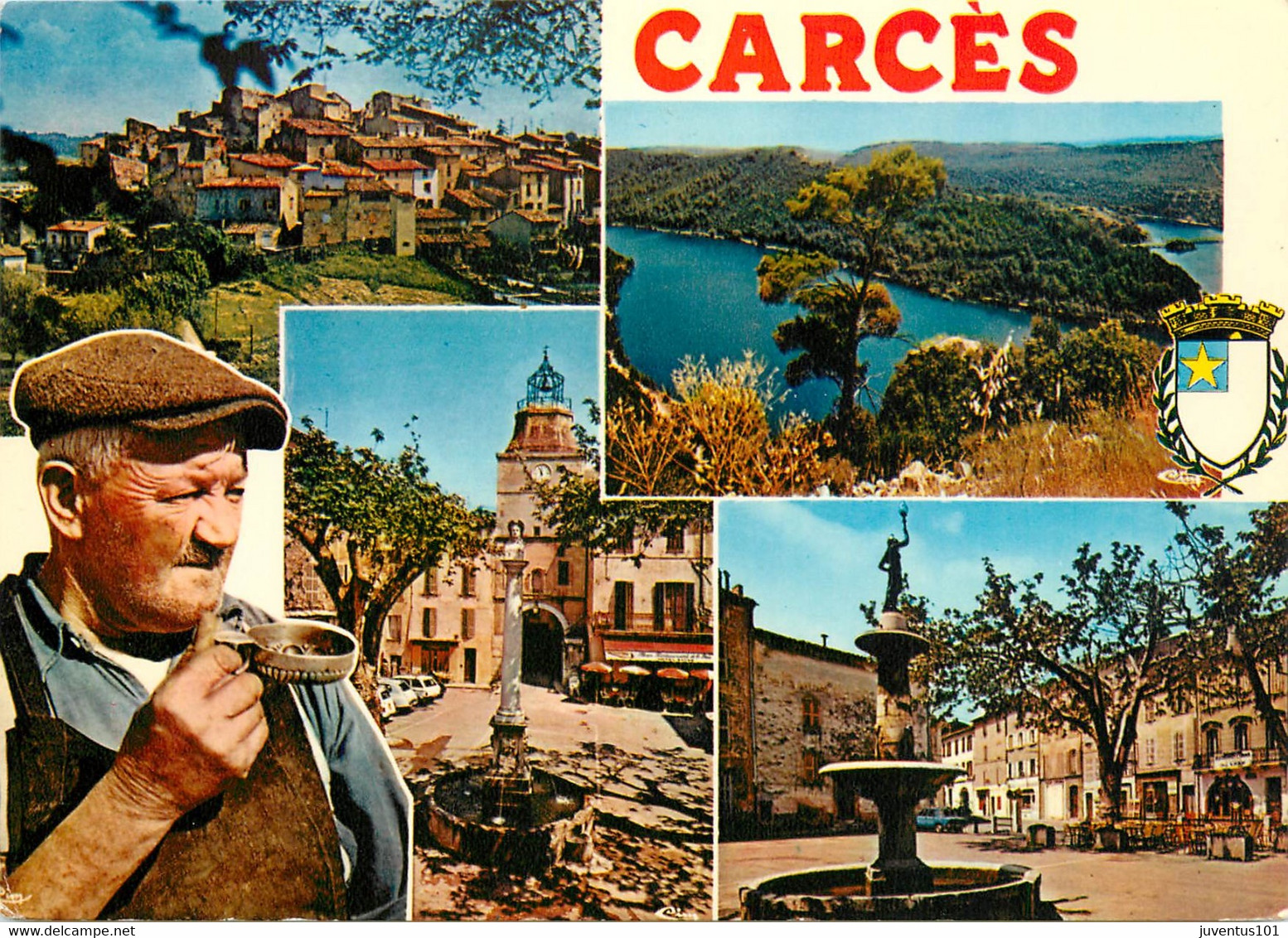 CPSM Carcès-Multivues-Timbre     L1334 - Carces