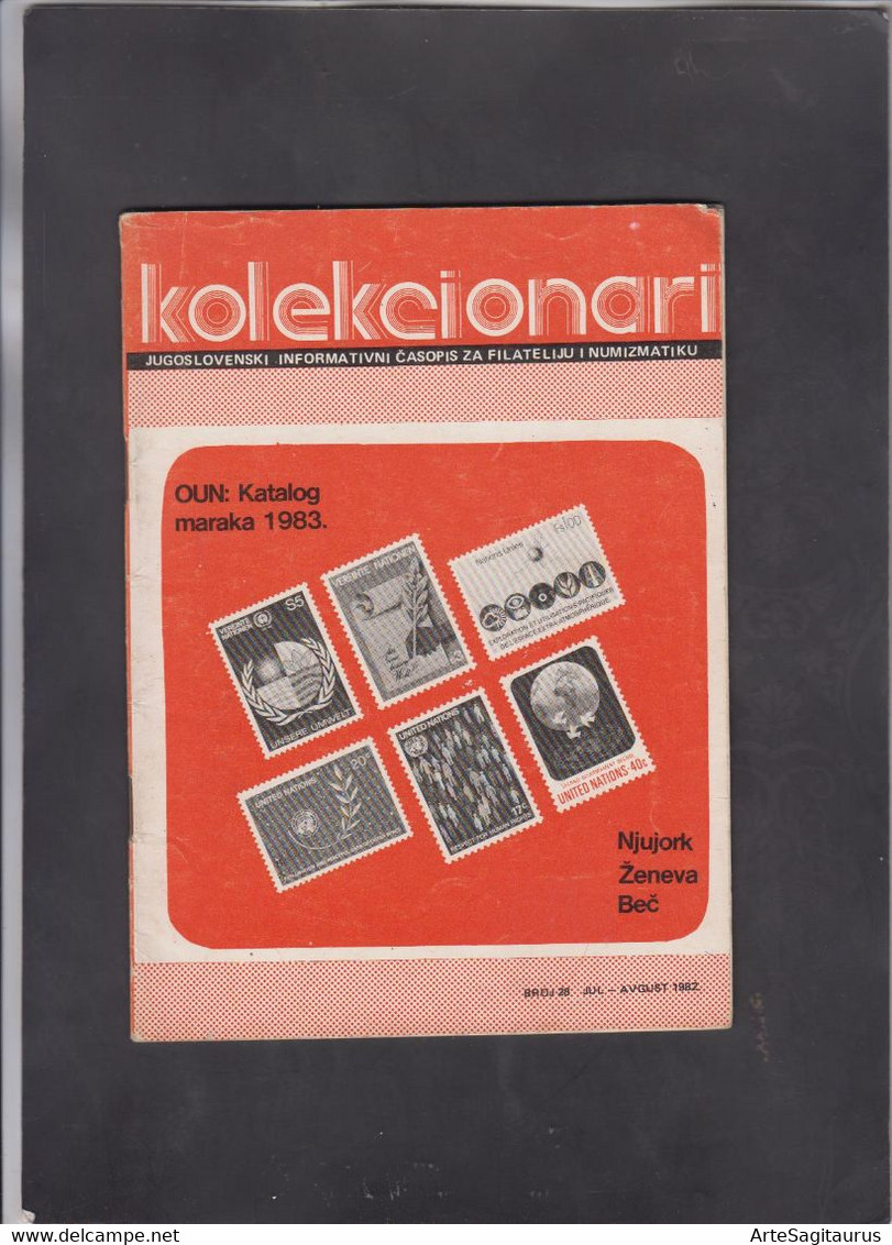 YUGOSLAVIA, STAMPS/NUMISMATICS MAGAZINE, "KOLEKCIONARI",  # 28/1982, United Nations Stamps  (003) - Autres & Non Classés