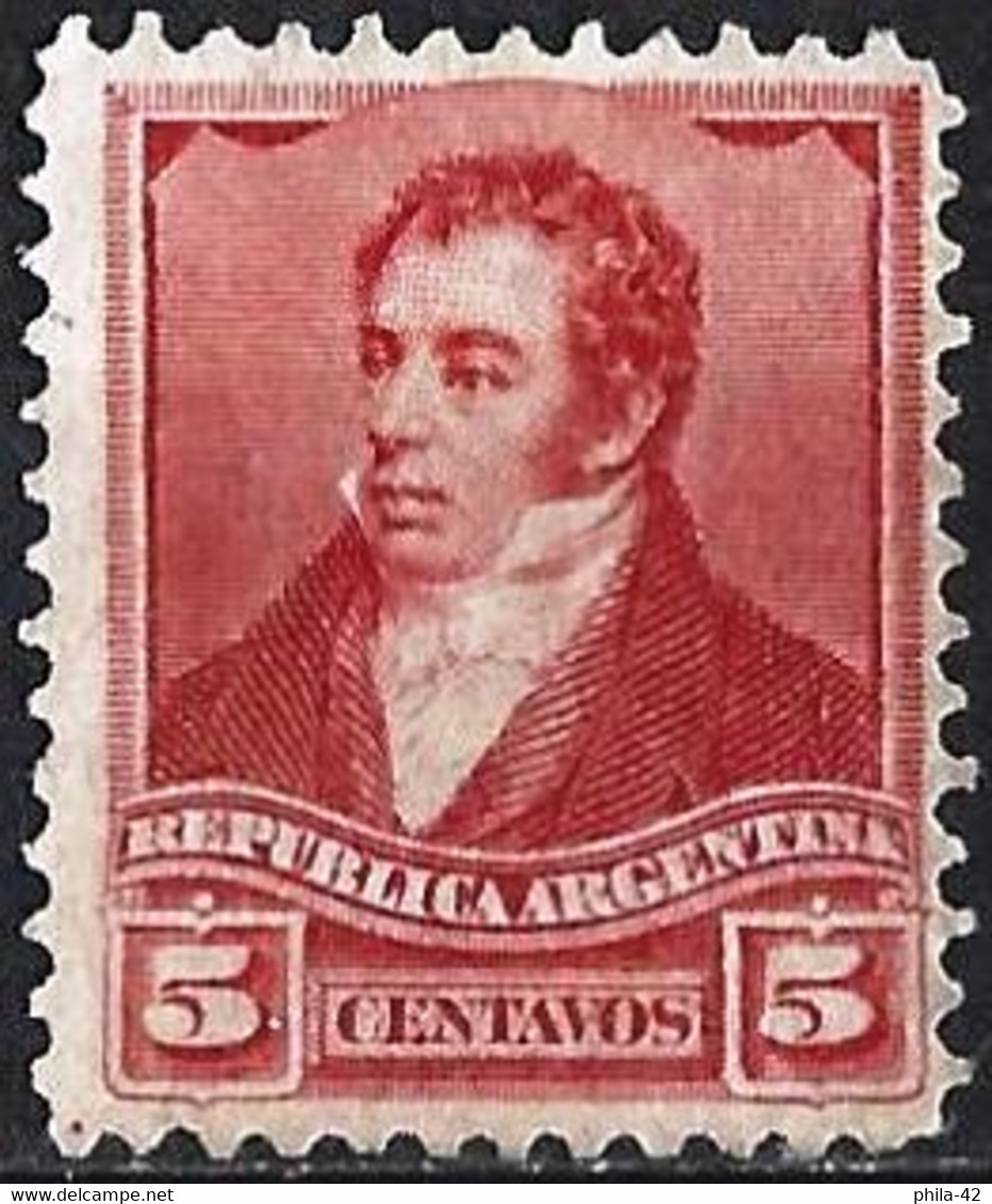 Argentina 1892 - Mi 87 XC - YT 98 ( President Bernardino Rivadavia ) Perf. 12¼ - MNG - Nuevos