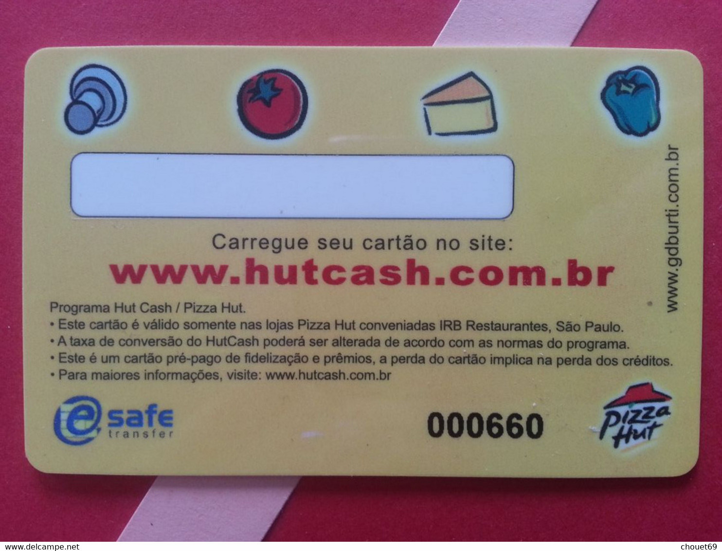 PIZZA HUT HutCa$h Hut Cash Safe Transfer Whit Numbers (BA0415 Sample - Food