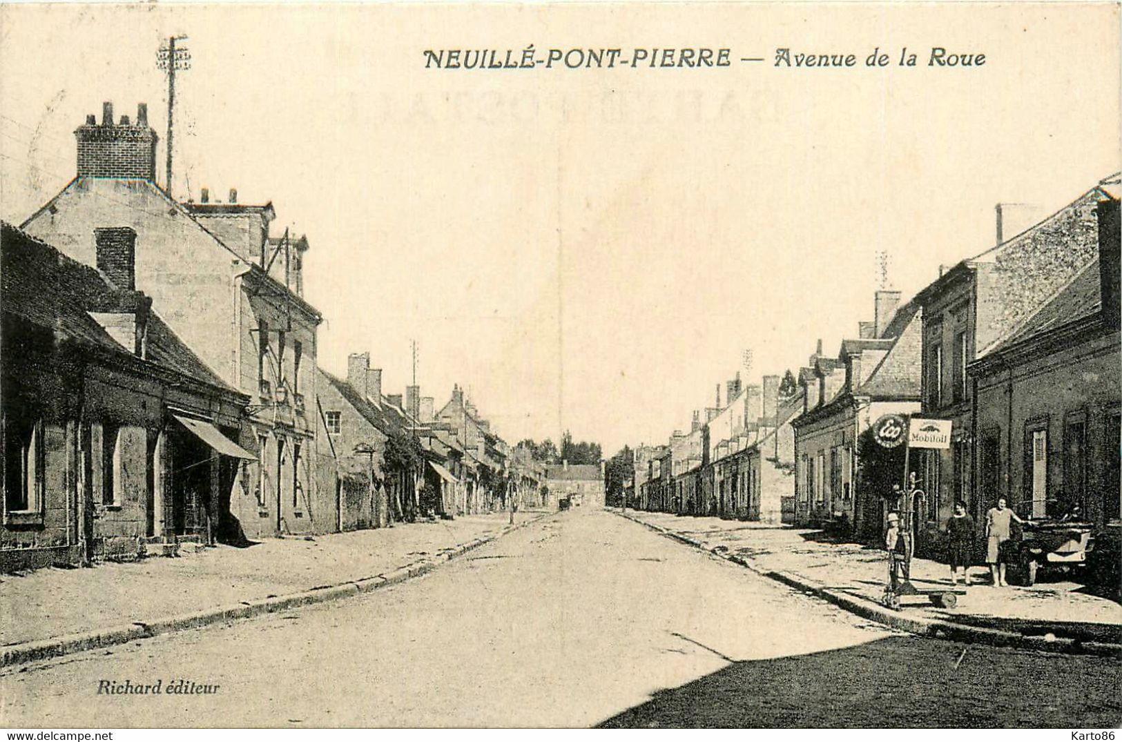 Neuillé Pont Pierre * Avenue De La Roue * Garage Auto * Automobile Voiture Ancienne - Neuillé-Pont-Pierre