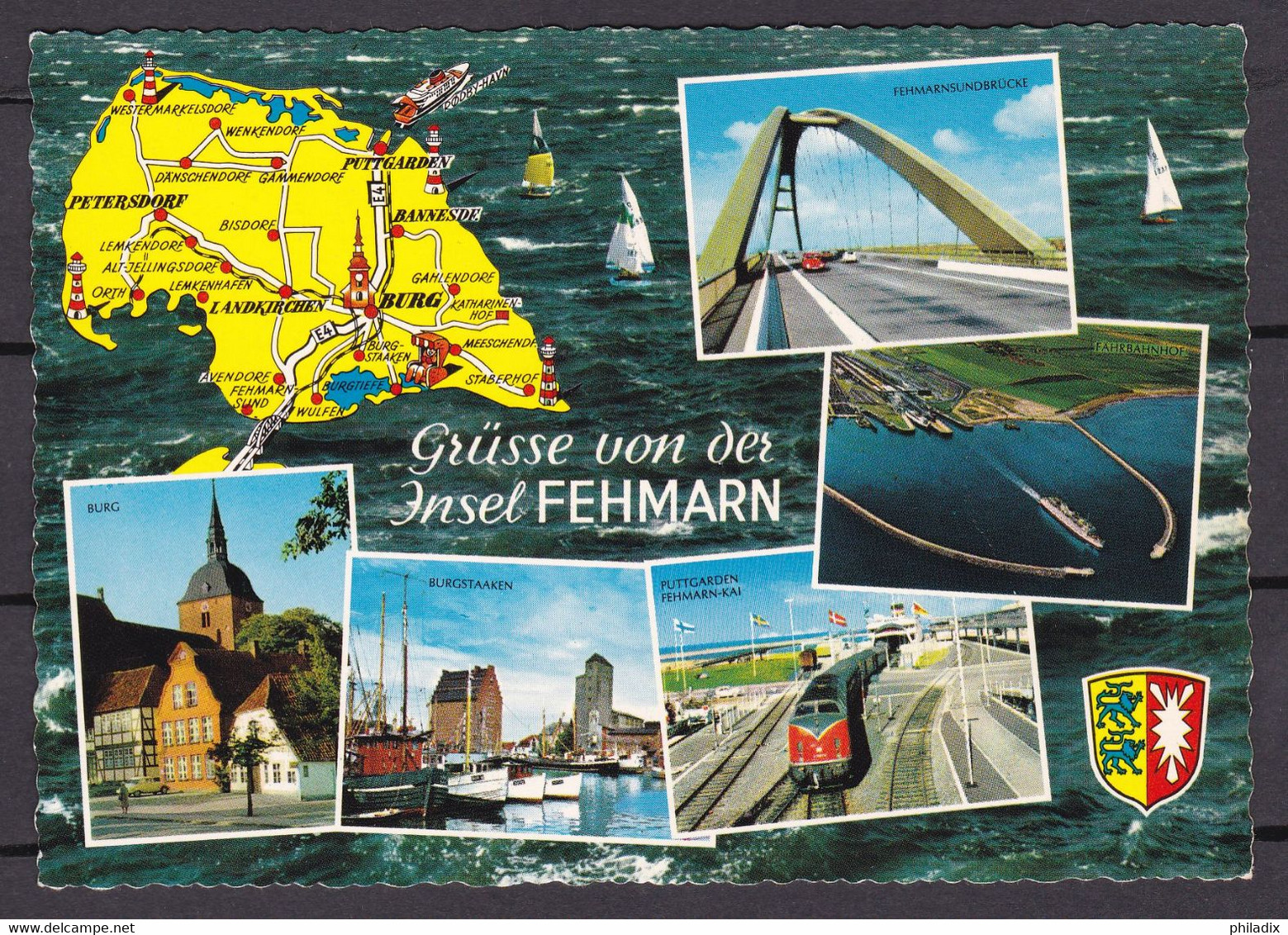 Insel Fehmarn - Schleswig Holstein - Map - Landkarte - Mehrbildkarte (AK-1-351) - Fehmarn