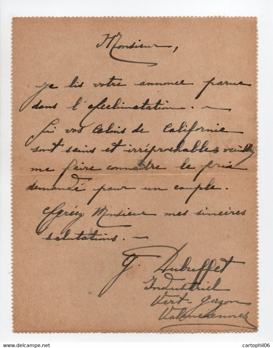 - CARTE-LETTRE VALENCIENNES Pour MANSIGNÉ (Sarthe) 3.10.1925 - 10 C. Rouge (+ Timbre 20 C.) Semeuse Camée - Date 210 - - Letter Cards