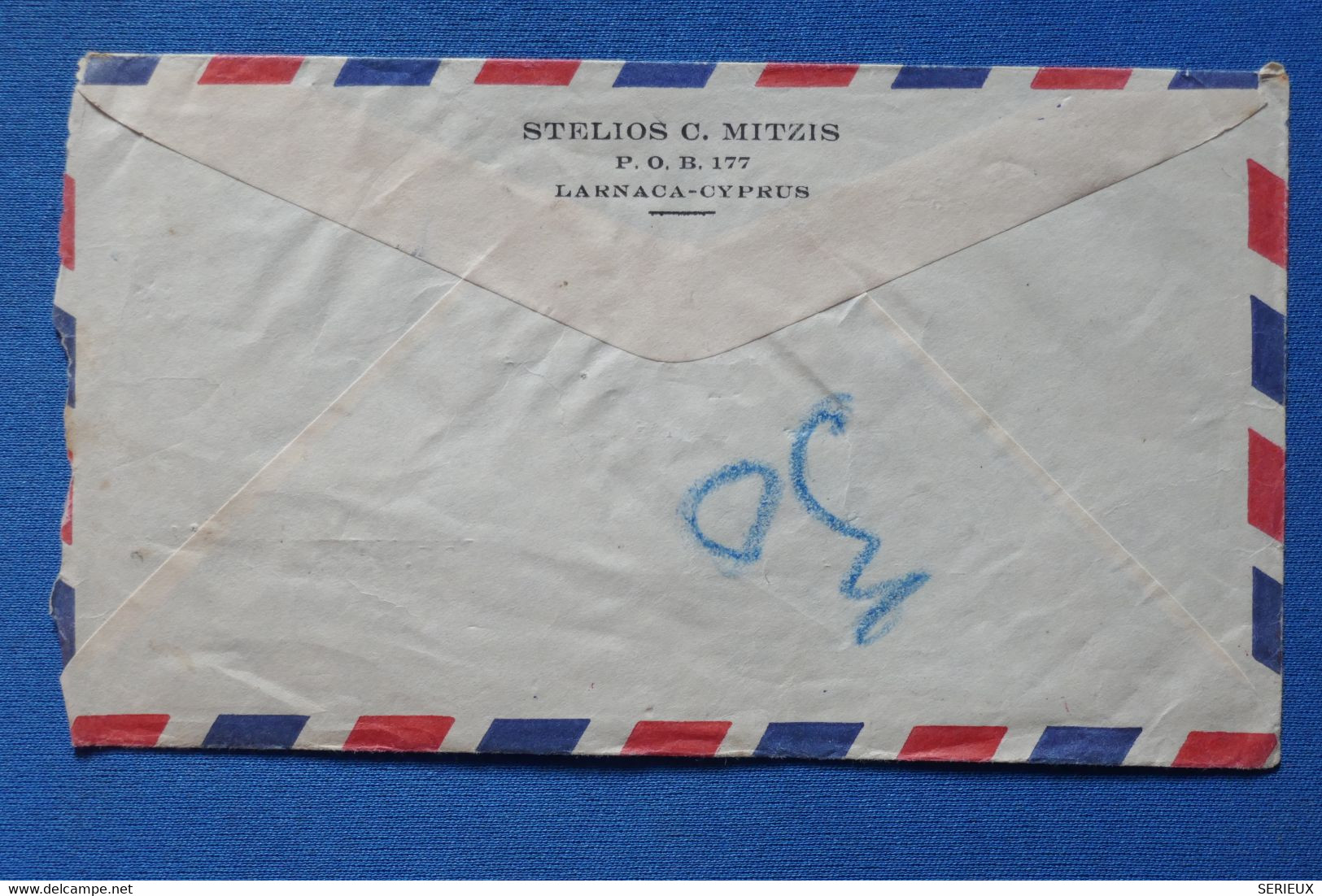 L 1 CHYPRE CYPRUS BELLE LETTRE RECOM. RARE 1948 PAR AVION LARCANA POUR WIEN AUSTRIA  +CACHET OVAL+ AFFRANCH. PLAISANT - Zypern (...-1960)