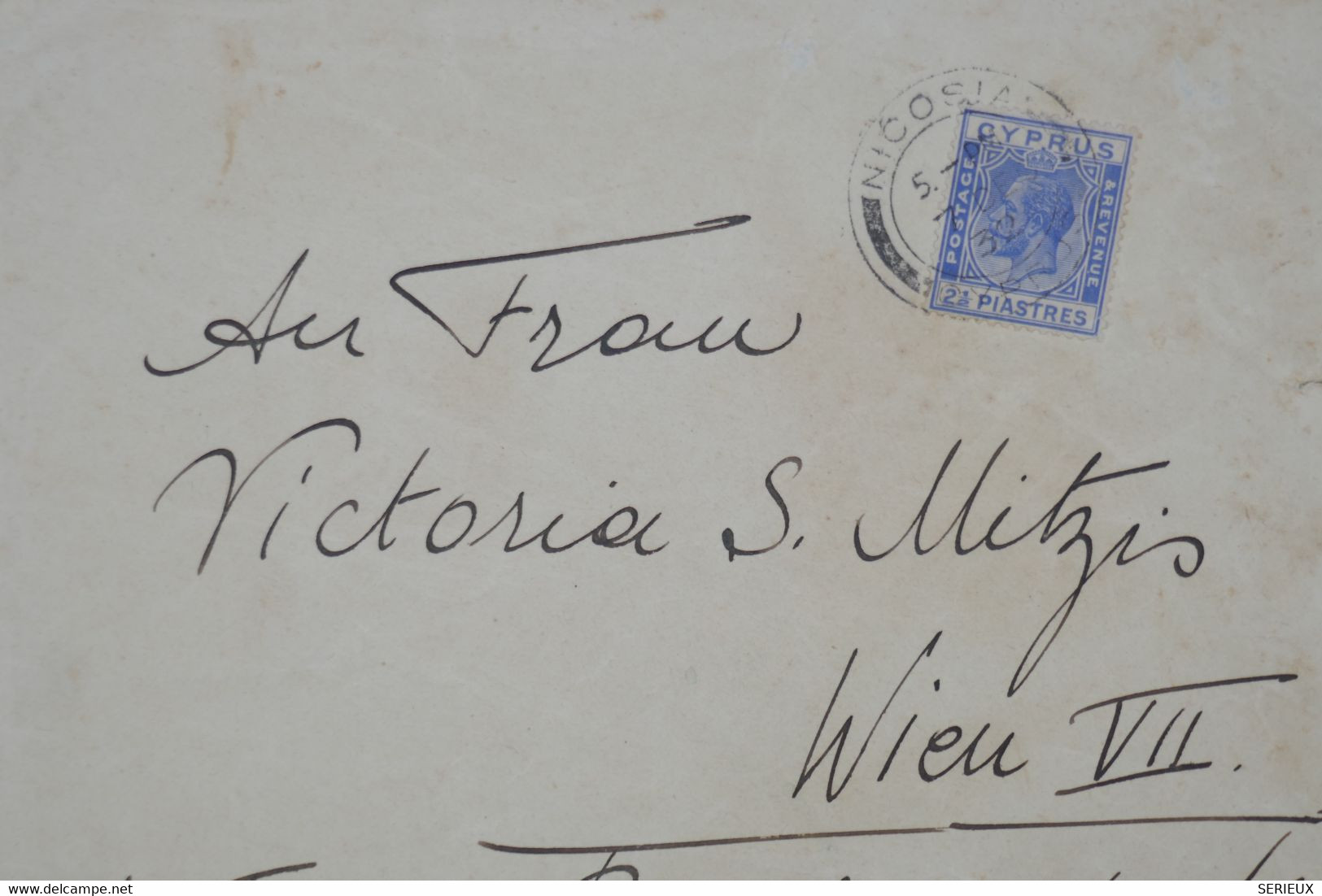 L2 CHYPRE CYPRUS BELLE LETTRE  1932  NICOSIA POUR  VIENNE AUSTRIA+AFFRANCH. PLAISANT - Cipro (...-1960)