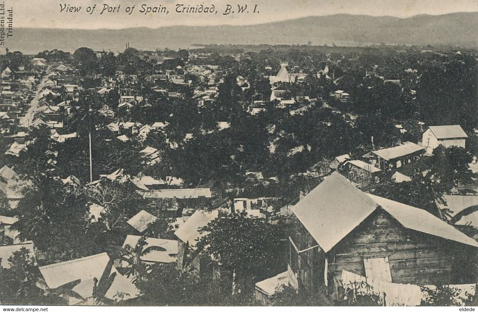 Trinidad  Port Of Spain Bird's Eye View P. Used  1911 Queen's Park Hotel To Portugal - Trinidad