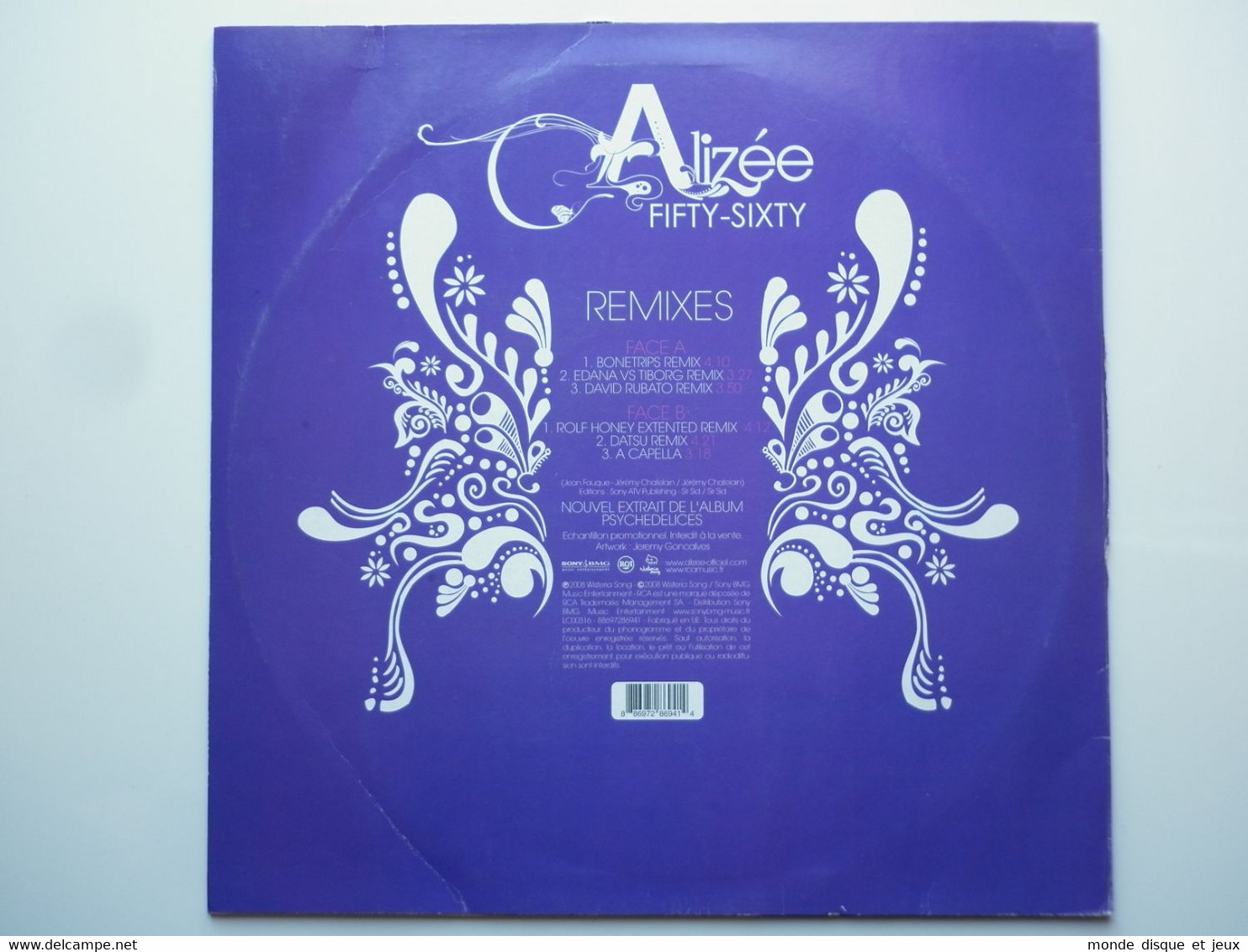 Alizee Maxi 45Tours Vinyle Promo Fifty Sixty Remixes - 45 T - Maxi-Single