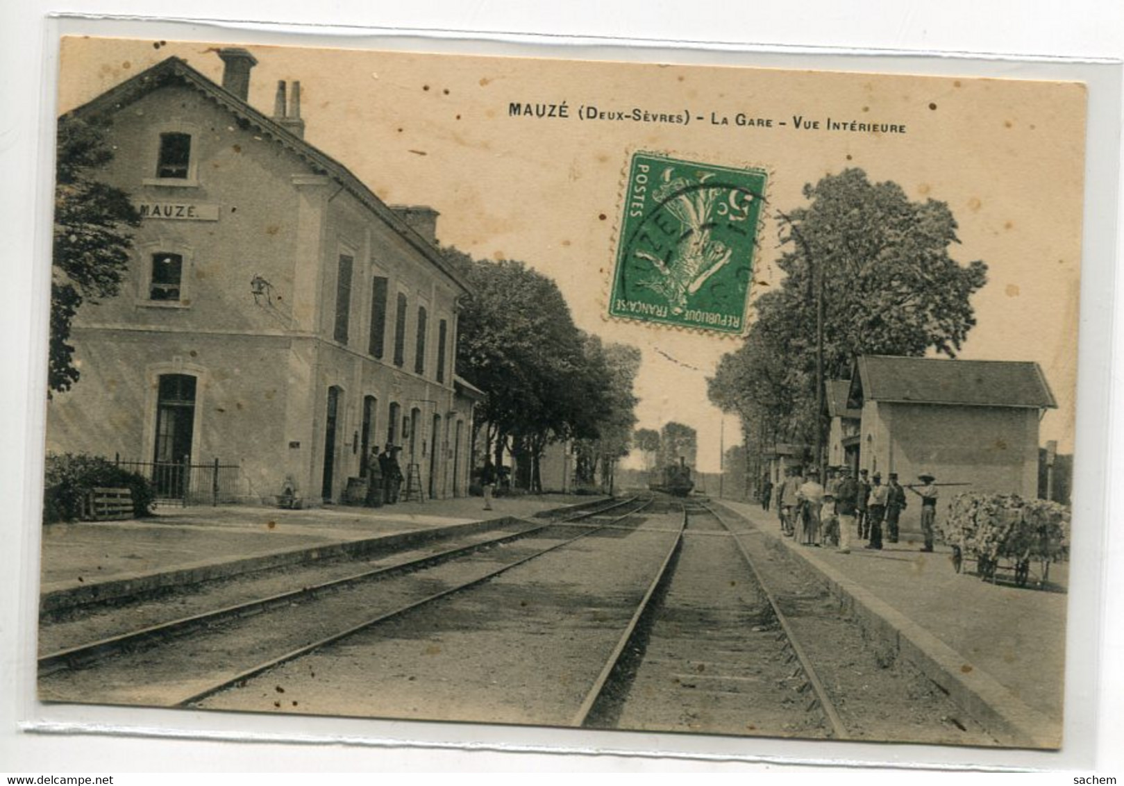 79 MAUZE Le Train Arrive En Gare Voyageurs à Quais écrite  Timbrée Vers 1910   D05 2022 - Other & Unclassified