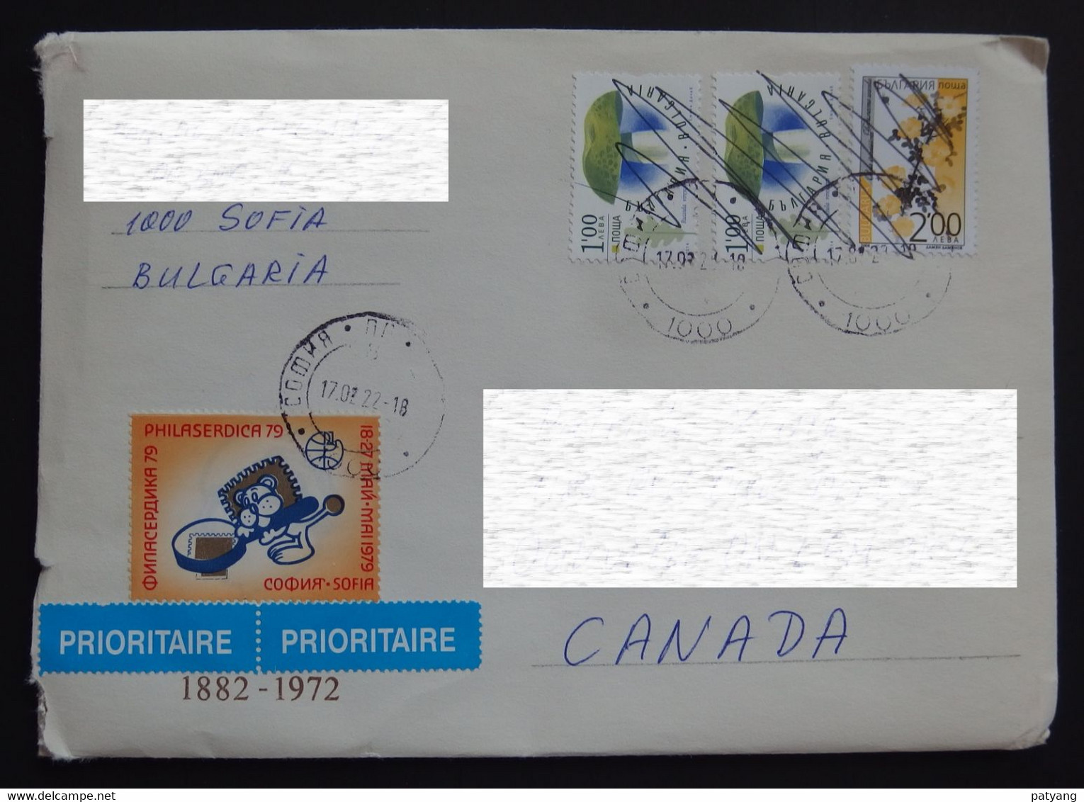 2022 Bulgaria To Canada Cover - Cartas & Documentos