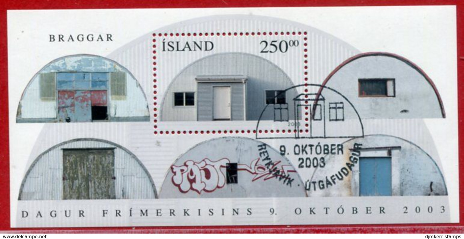ICELAND  2003 Stamp Day Block Used.  Michel Block 33 - Oblitérés