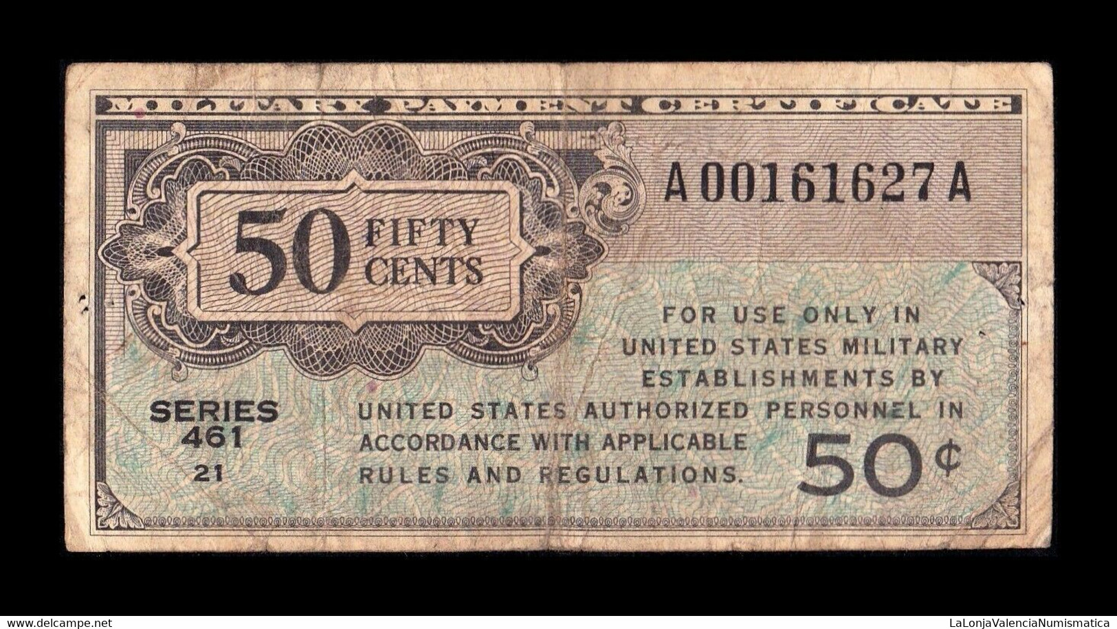 Estados Unidos United States 50 Cents 1946-1947 Pick M4 Series 461 BC+ F+ - 1946 - Serie 461