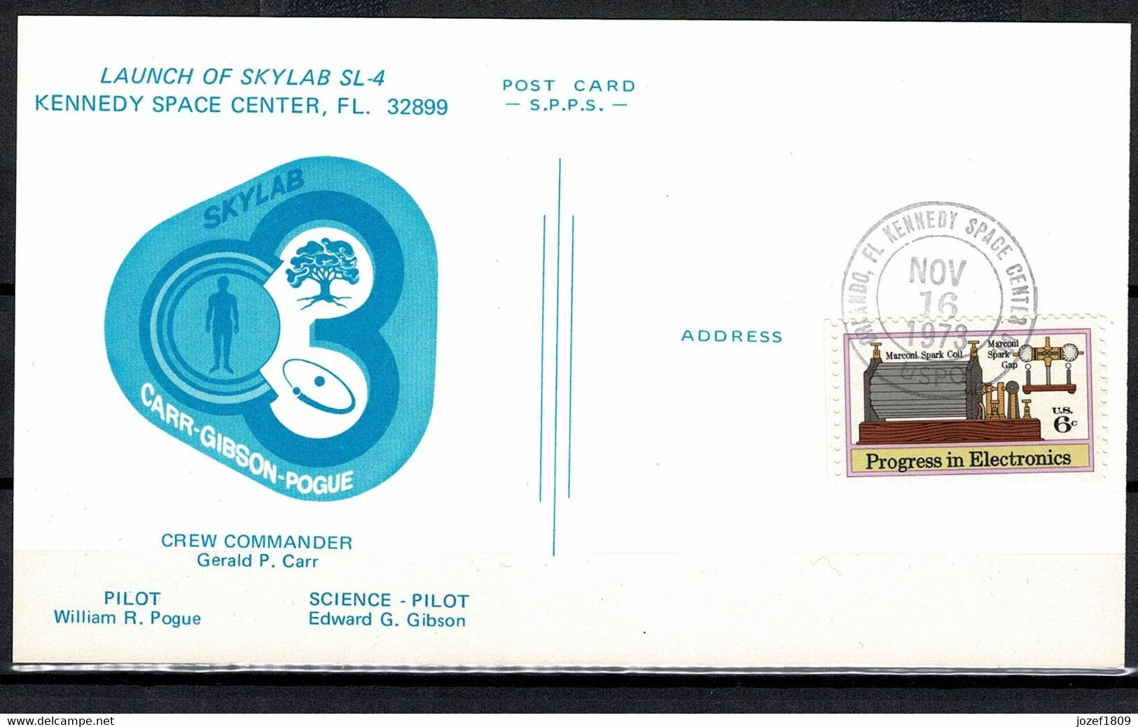 U.S.A.  Kennedy Space Center  16.11.1973 Skylab 3 - Altri & Non Classificati