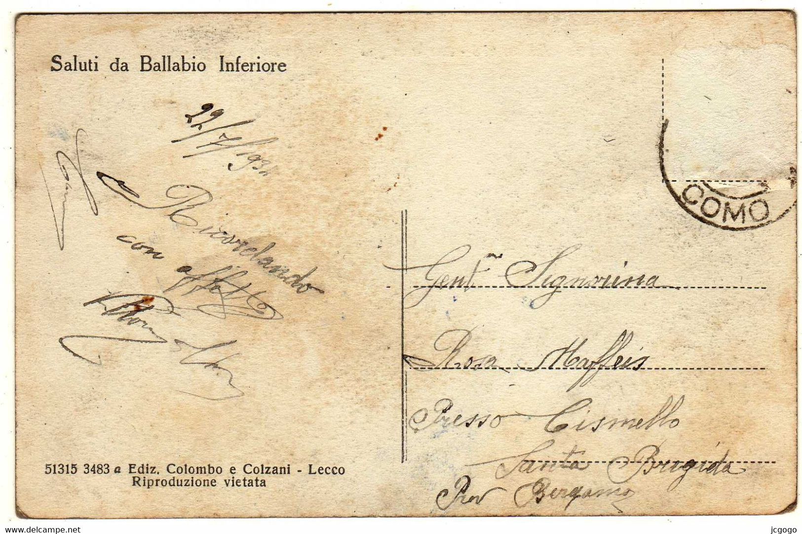 ITALIE    BALLABIO Inf.   Valsassina  Alt. M.675   Con La Grigna - Lecco