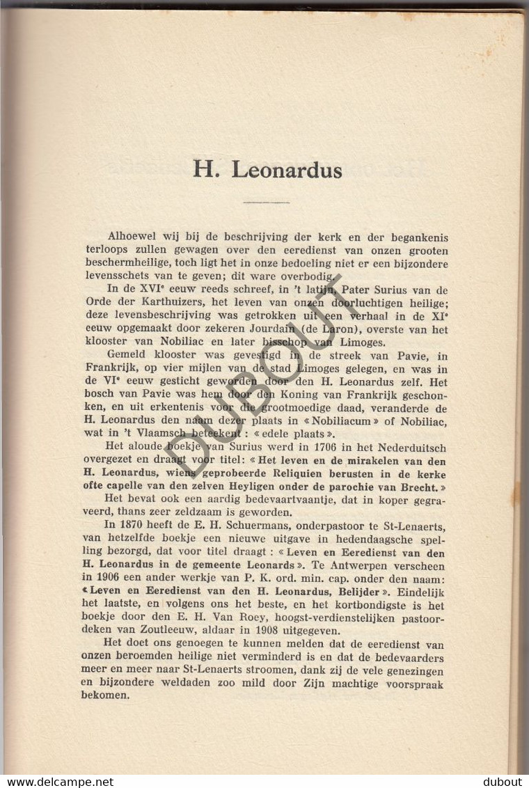 Brecht/Sint Lenaerts - Heilige Leonardus - Ph Wabbes - 1924 - Over Mijn Parochie - Geïllustreerd (V961) - Antiquariat