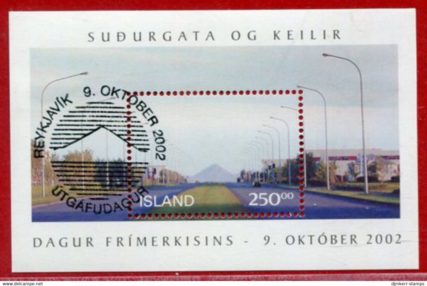 ICELAND  2002 Stamp Day Block Used.  Michel Block 31 - Gebraucht