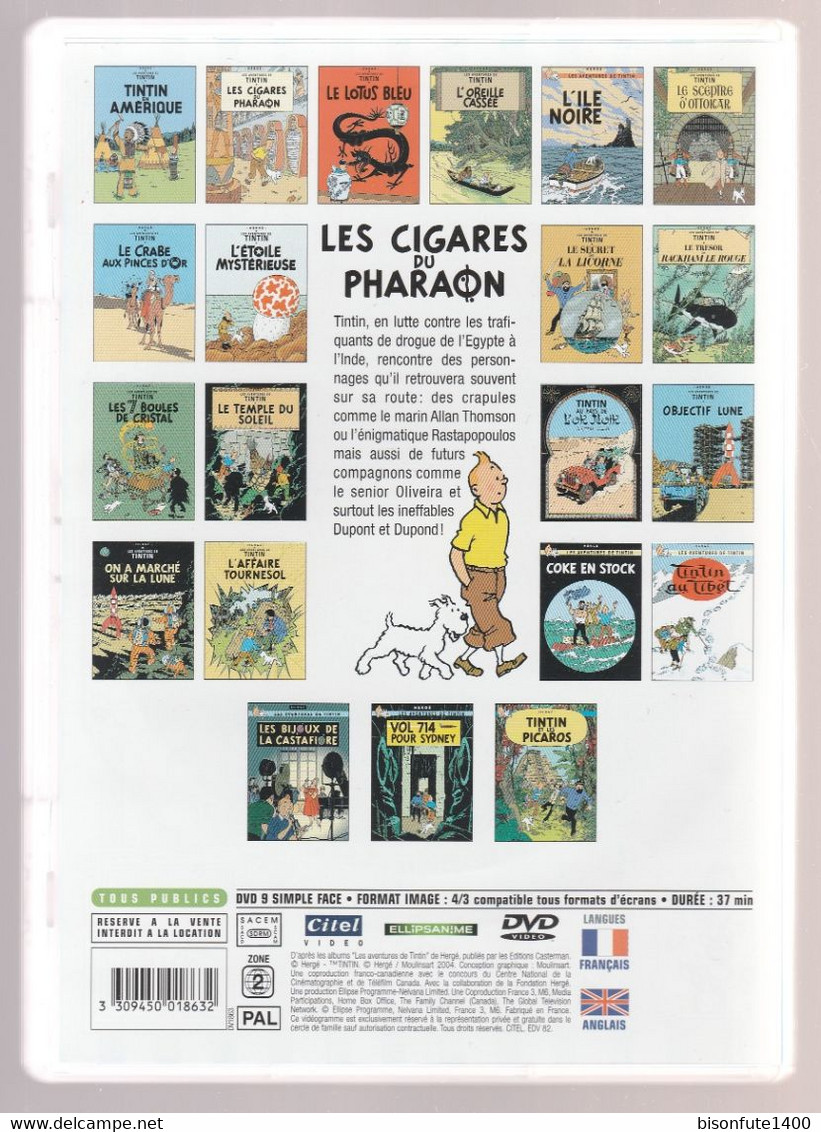 TINTIN : Mini DVD Les Cigares Du Pharaon ( Voir Photos ) - TV-Reeksen En Programma's