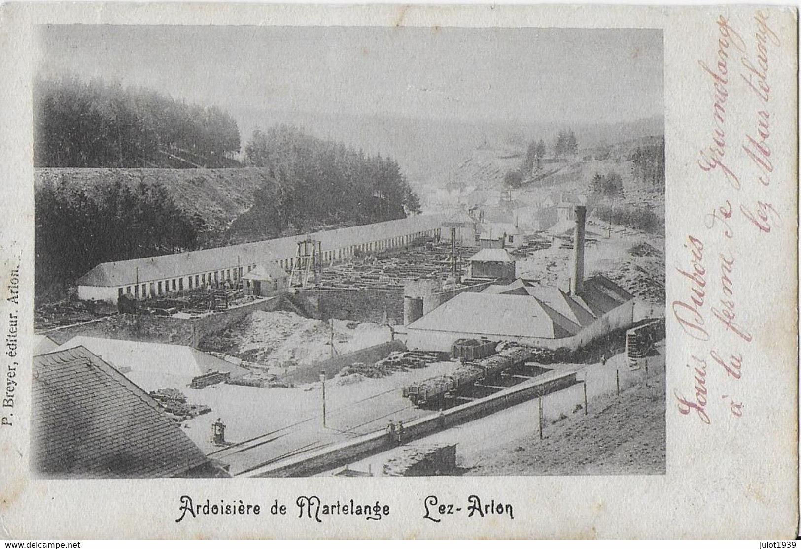 MARTELANGE ..-- Ardoisières En Construction . 1904 De GRUMELANGE Vers FORT  MAIZERET ( Mr Edmond DUBOIS ) . Voir Verso . - Martelange