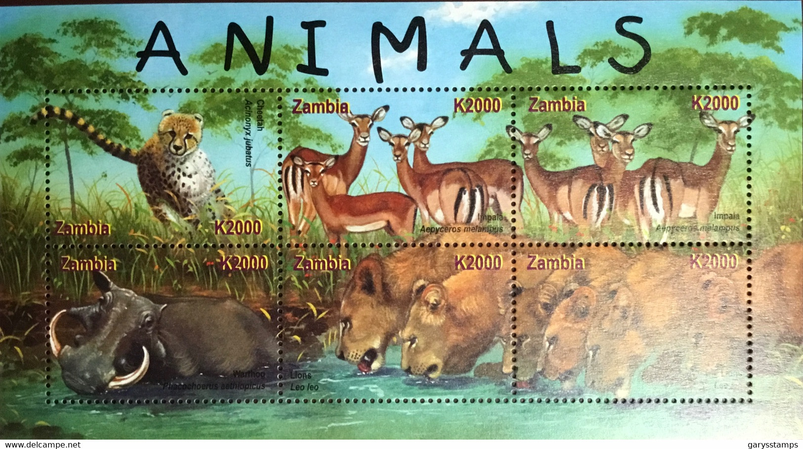 Zambia 2001 Animals Sheetlet MNH - Autres & Non Classés