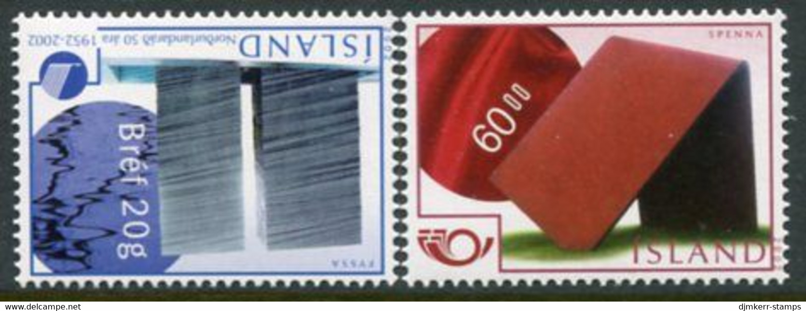 ICELAND  2002 20th Century Art Used.  Michel 1005-06 - Unused Stamps