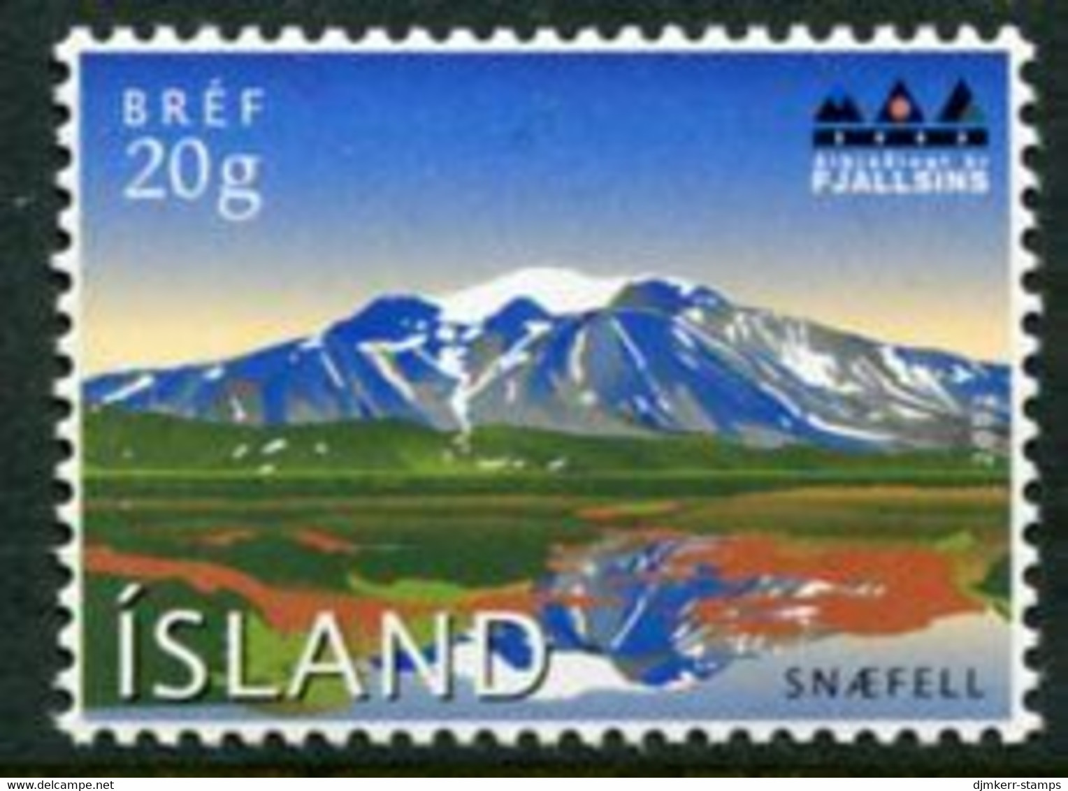 ICELAND  2002 International Year Of Mountains MNH / **.  Michel 1004 - Unused Stamps