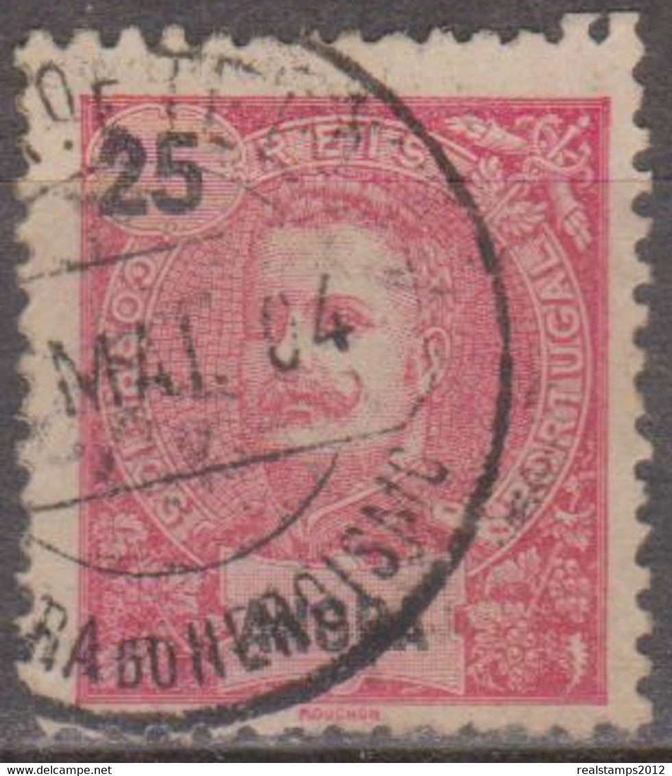 ANGRA (Açores) - 1898-1905,  D. Carlos I. Novas Cores E Valores,   25 R.    D. 11 3/4 X 12  (o)  MUNDIFIL  Nº 28 - Angra