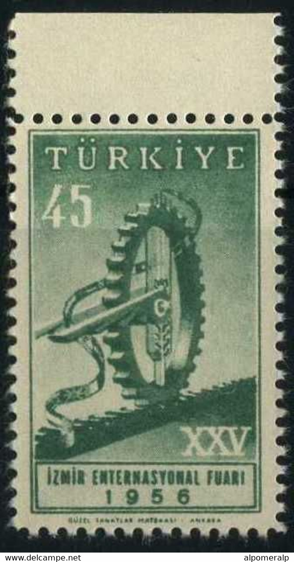 Türkiye 1956 Mi 1482 MNH Symbol Of Izmir Fair | Gear With Flag Ribbon, Emblem Of The Fair - Other & Unclassified