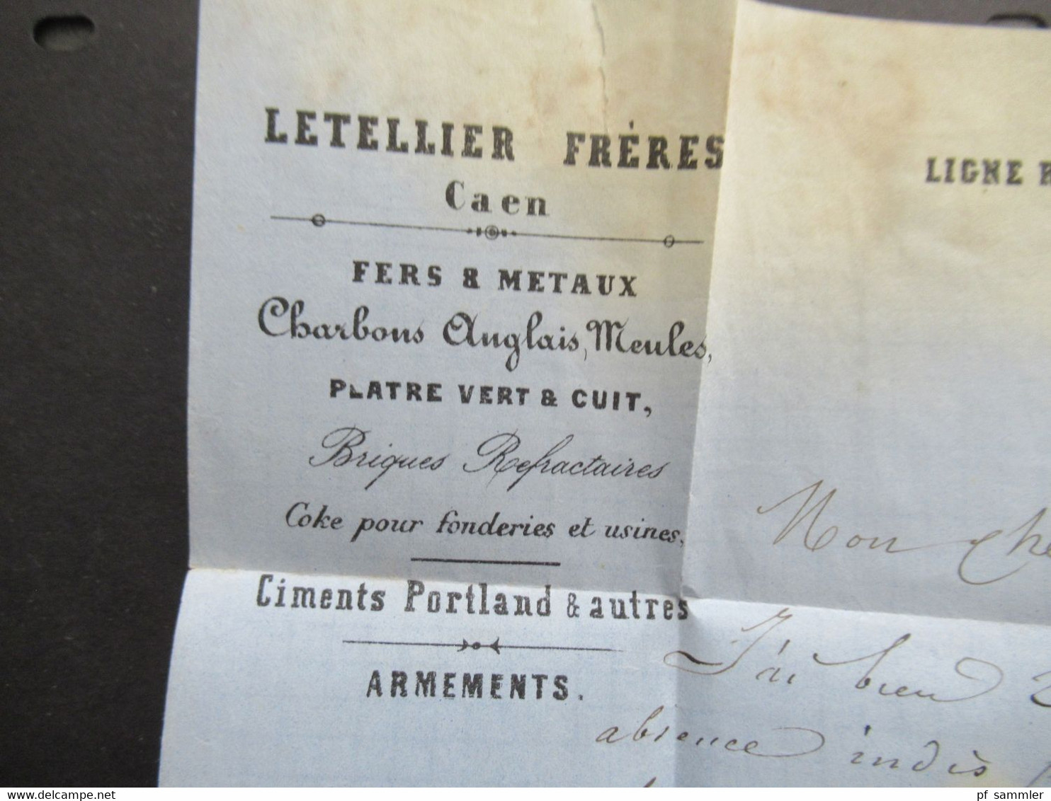 Frankreich 1858 Napoleon III. Nr.13 Rautenstempel Caen und 2x Stempel Ra3 Apres des Depart nach Nizza gedruckter Brief