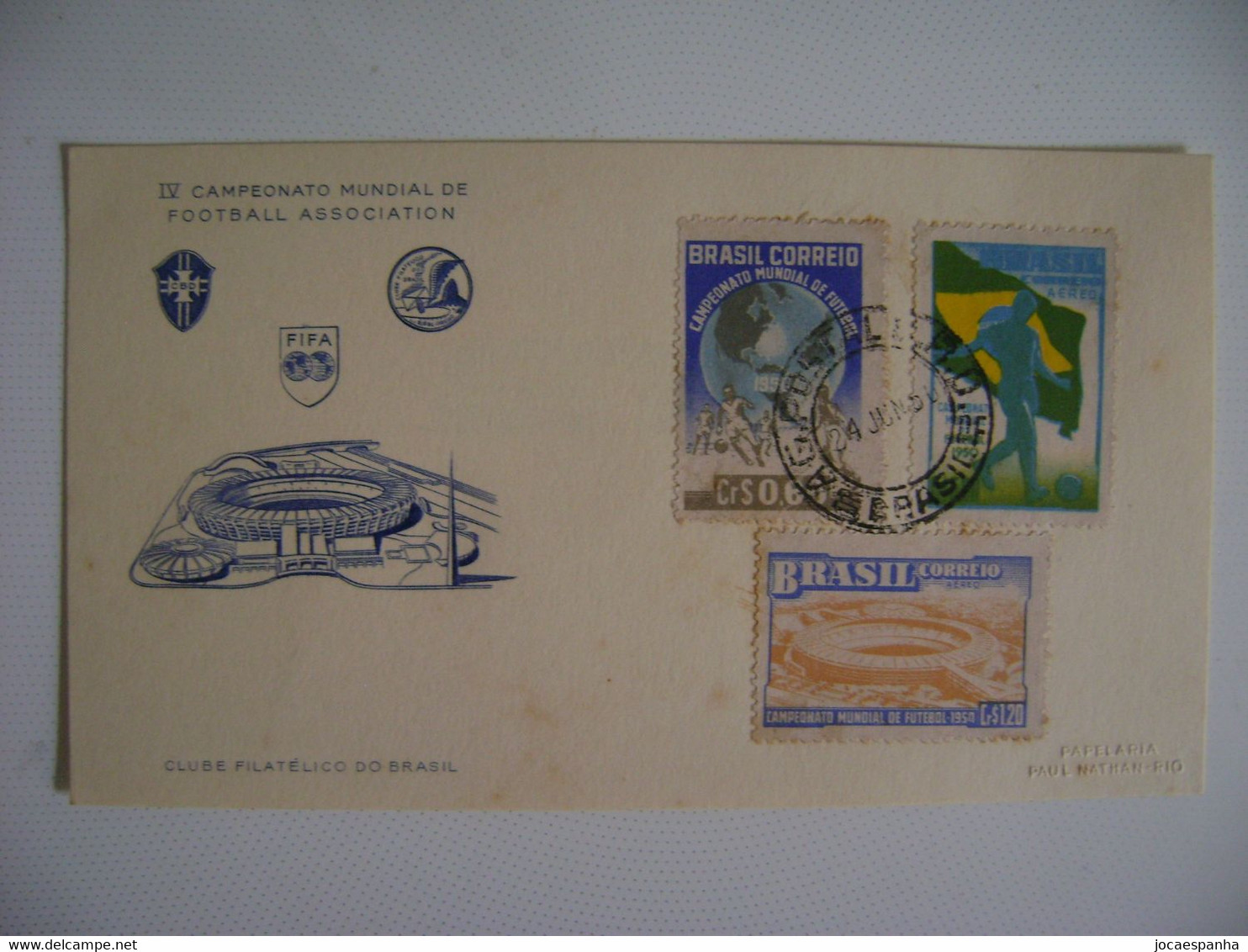 BRAZIL - SHEET IV WORLD FOOTBALL / SOCCER CHAMPIONSHIP IN 24/06/1950 IN THE STATE - 1950 – Brazilië