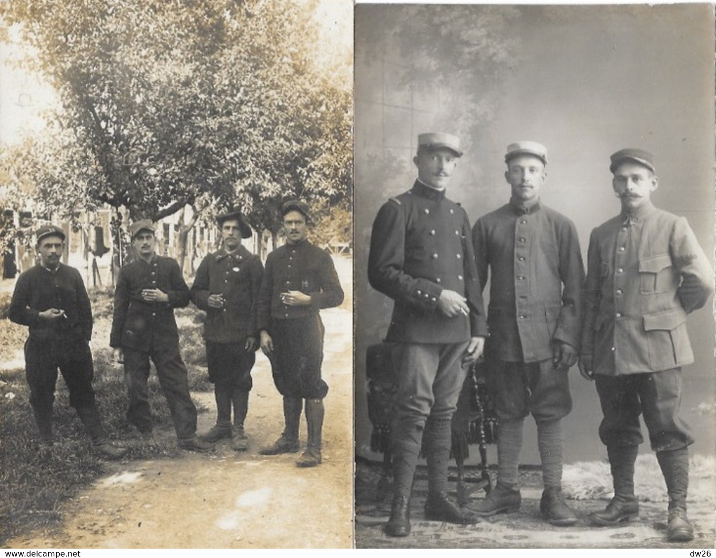 Lot 5 Cartes Pour Généalogie - Militaires En Allemagne: Aristide Et Alphonse Mazier Pour Marius Chabaud (Parignargues) - Genealogy