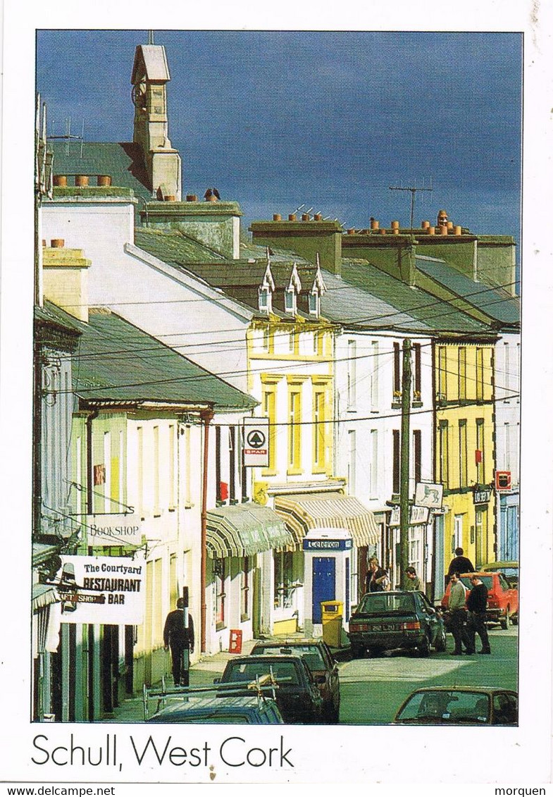 44084. Postal SCHULL (Cork) Eire, Irlanda 1998. Stamp Hipica. Vista Schull, Wesr Cork - Covers & Documents