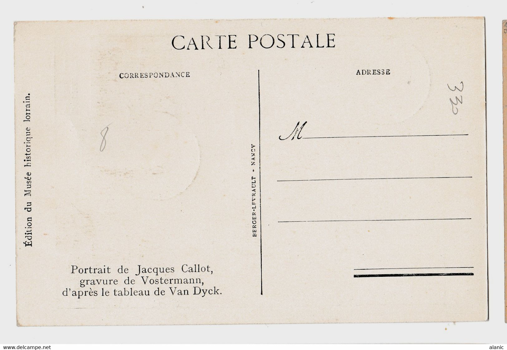 CM-JACQUES CALLOT (Yvert N° 330) NANCY / 16/11/1936 TBE - 1930-1939