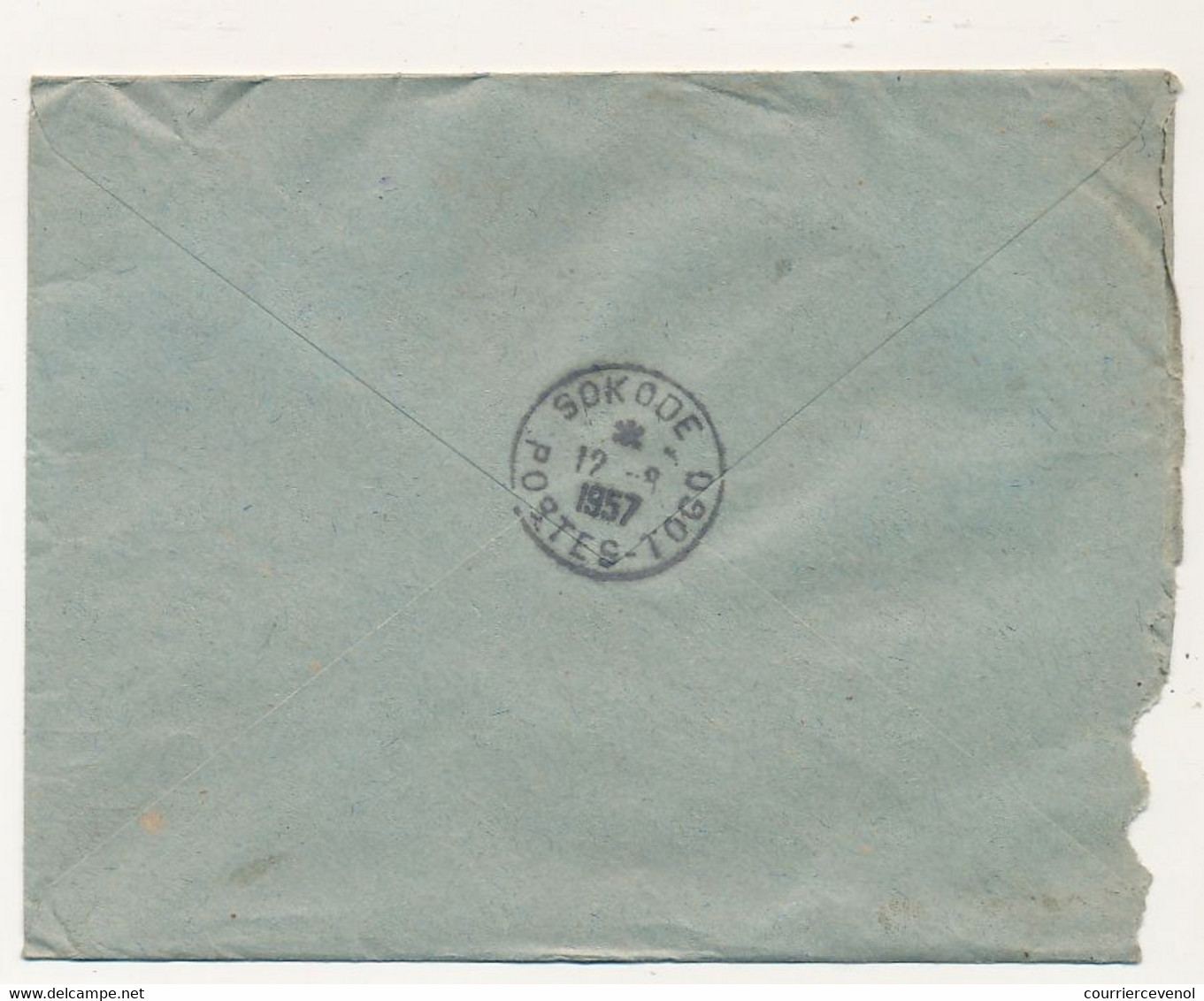 A.O.F - Enveloppe Depuis PARAKOU (Dahomey) 9/8/1957 Affr 20f Fides, Cachets Divers Justice De Paix Parakou Dahomey - Lettres & Documents