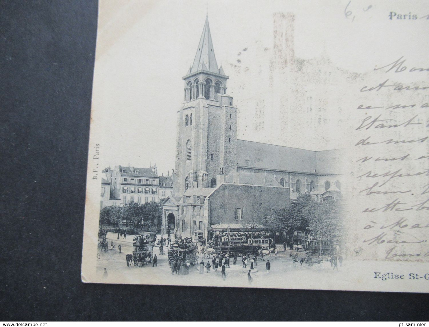 Frankreich 1900 AK Paris Eglise St. Germain Des Pres Frankiert Mit Sage Nr.84 Als Waagerechtes Paar - Eglises