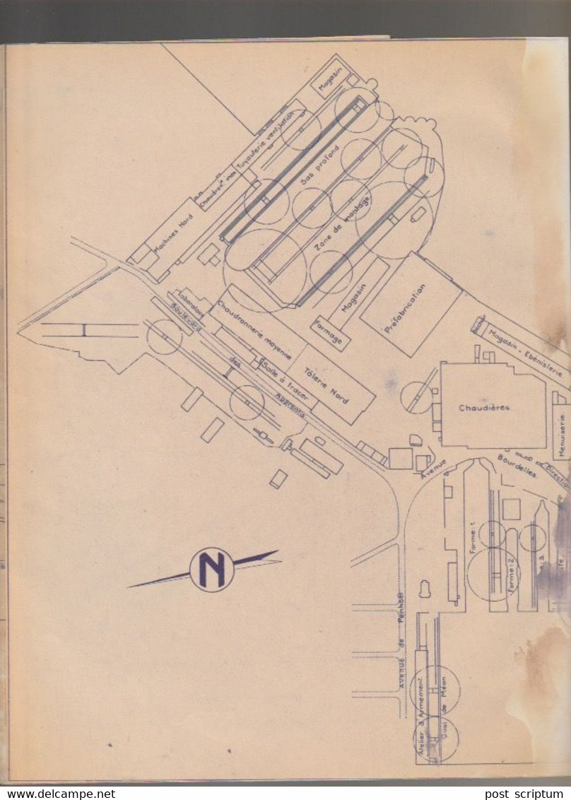 Vieux Papiers - Plan - Chantiers De L'Atlantique Saint Nazaire échelle 1/4000e - Février 1962 - Autres Plans