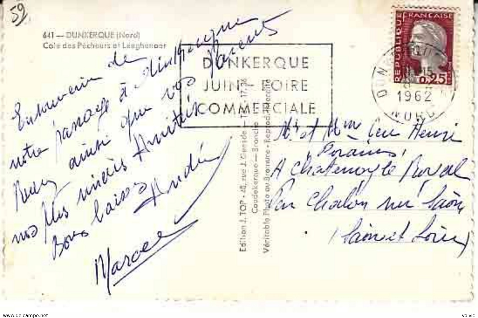 59 - DUNKERQUE - La Cale Des Pêcheurs Et La Tour Du Leughenaer  - CPSM - Dunkerque