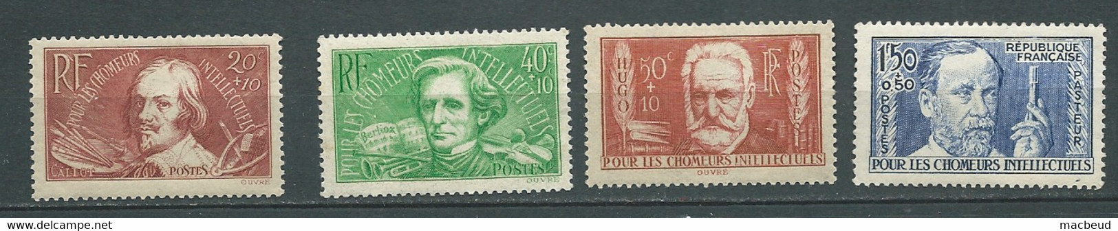 France  - Yvert N° 330   /  333  *    ( 4 Valeurs Neuves Avec Trace De Charnière Legère )  -   Bip 11617 - Ungebraucht