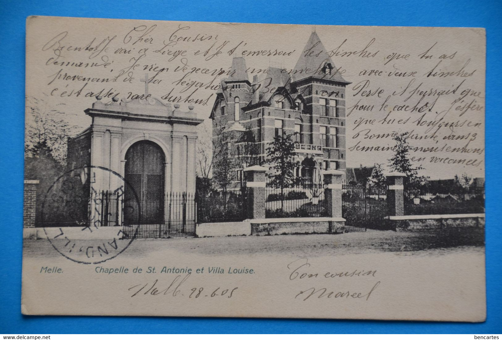 Melle 1905: Chapelle De St Antonie Et Villa Louise - Melle