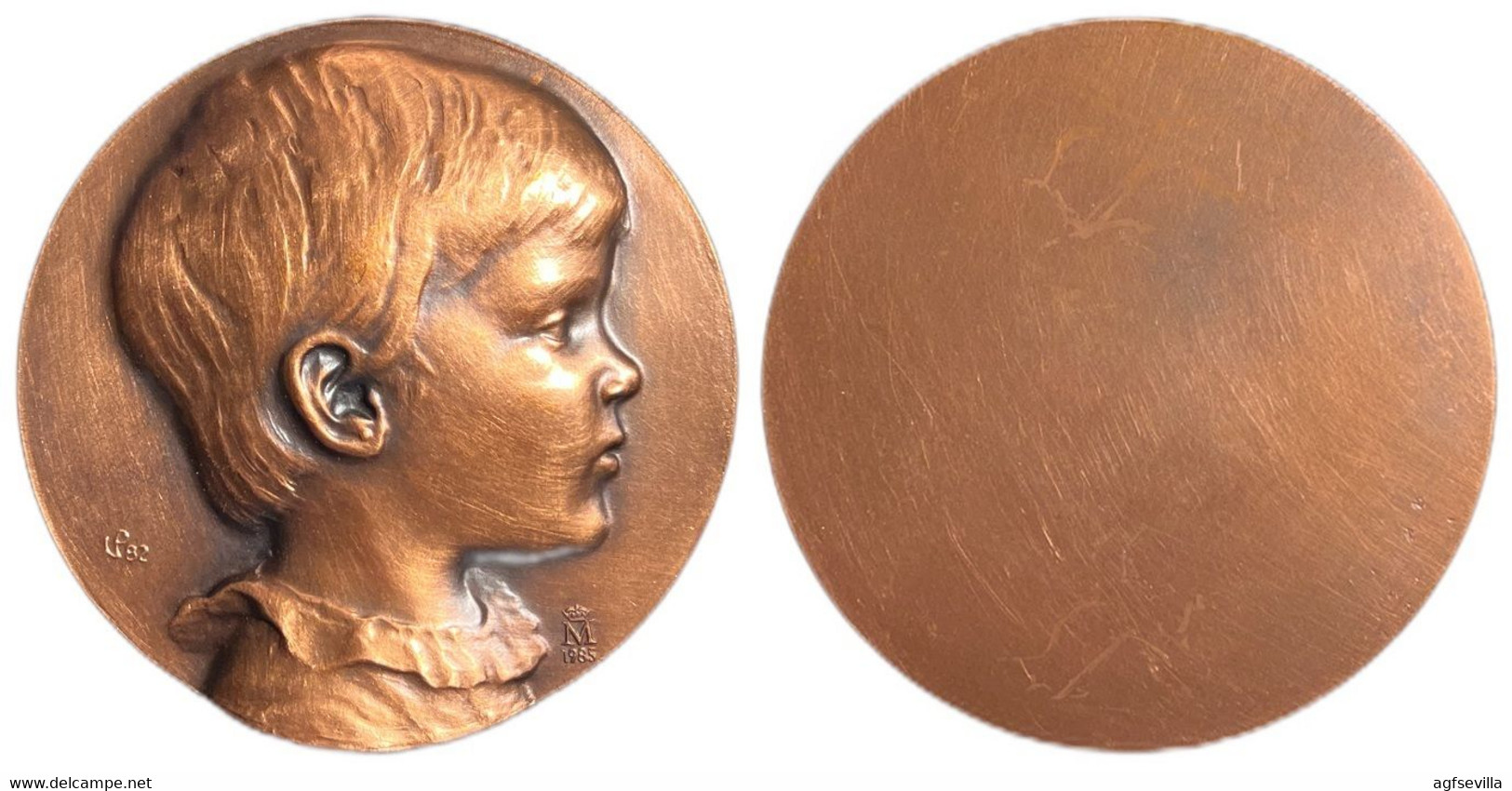 ESPAÑA. MEDALLA F.N.M.T. TITULADA ”ELENA”. 1.985. BRONCE. ESPAGNE. SPAIN MEDAL - Royaux/De Noblesse