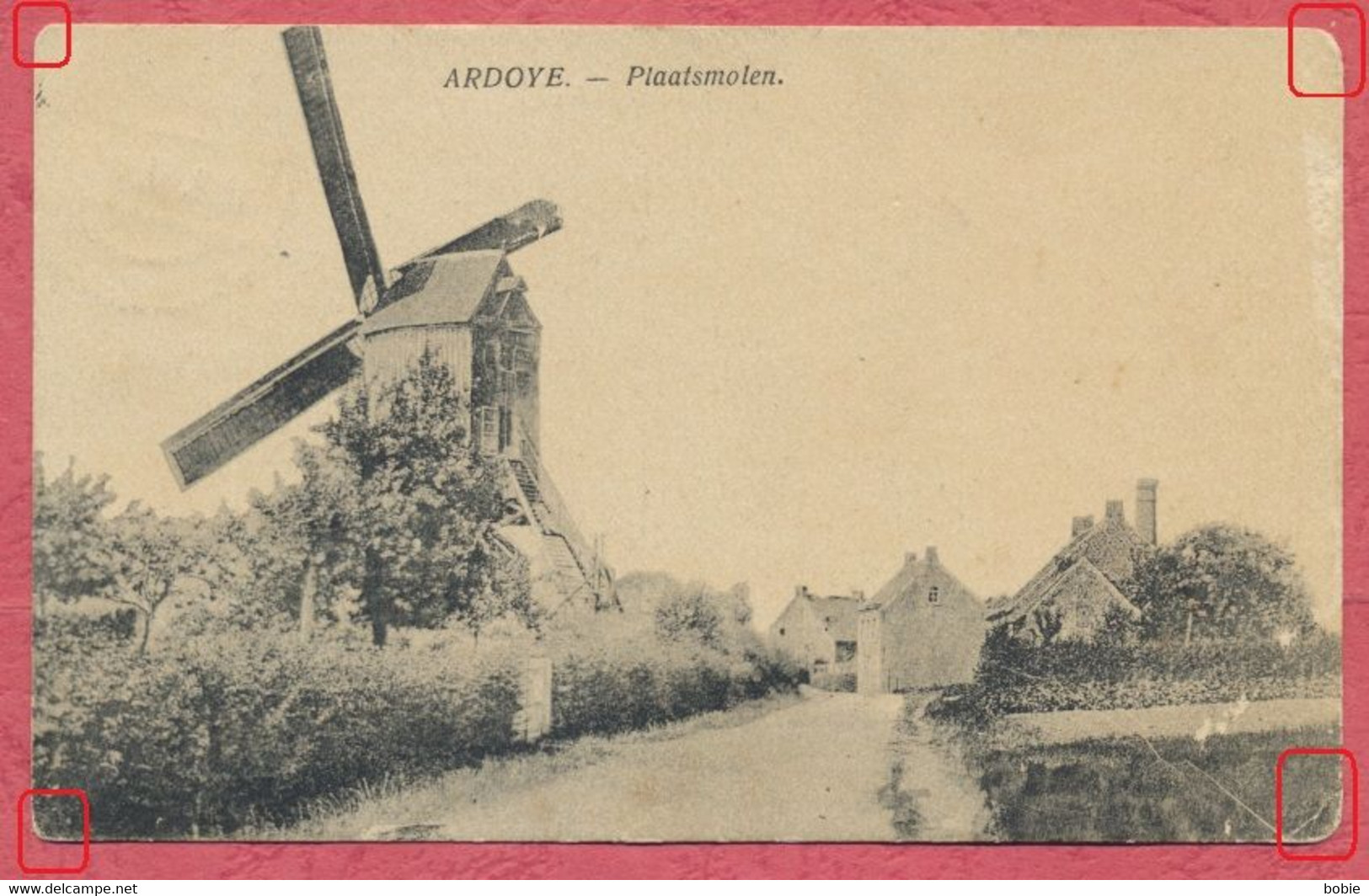 Ardoye = Ardooie Belgien : Plaatsmolen  - Windmolen - Moulin  à Vent / Feldpost Krieg 1914-18 - Ardooie