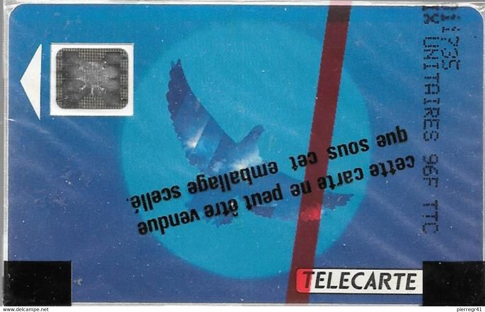 CARTE²-PUBLIC-F134B.529-50U-SC5an-Trou 6-12/90-5 Ge 0 Envers 22640-OISEAU BLEU-NSB-TBE/RARE - 1990