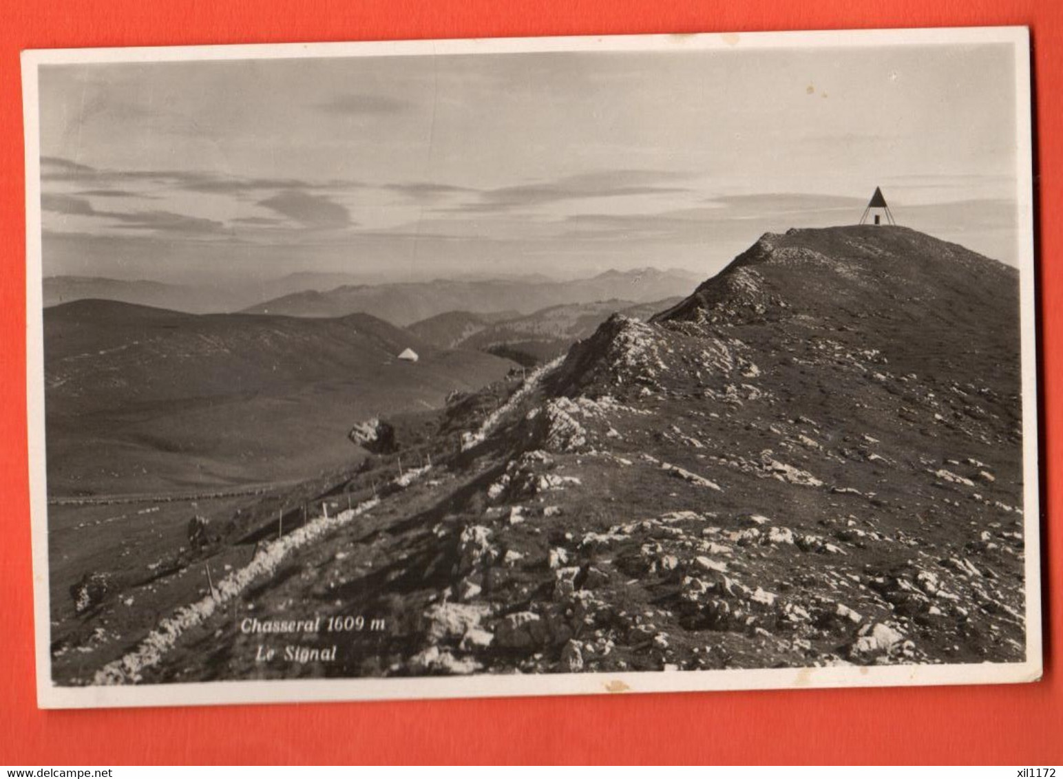 EAZ-07 Chasseral  Le Signal.  Trigonométrie. Circulé  Avec Cachet Nobs 1935 Vers Soncebozz - Sonceboz-Sombeval