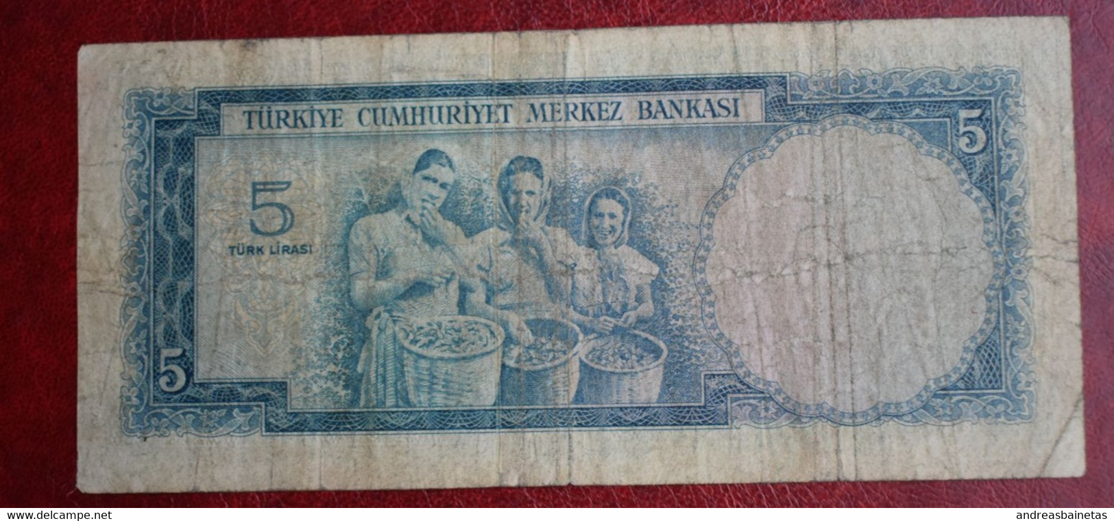 Banknotes  Turkey 5 Lira Without "SERİ" - Turquie